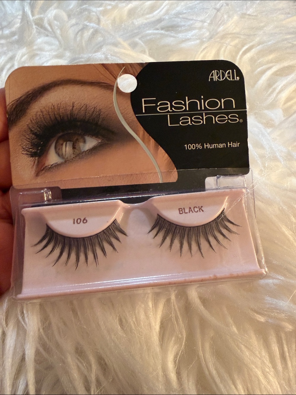 Ardell Black Fashion Lashes 106 — Dramatic 100% Human Hair Strips